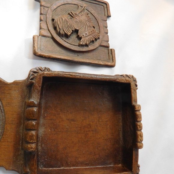 Syroco Terrier Cigarette Holder Tray Vintage - Picture 5 of 6